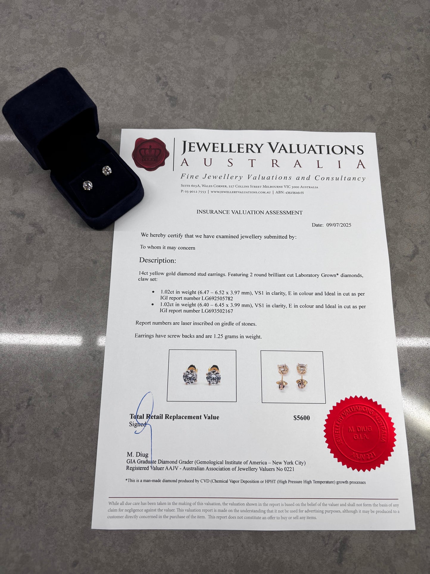 2.04cttw_Lab-Grown_Diamond_Stud_Earrings_in_14K_Yellow_Gold_Valuation