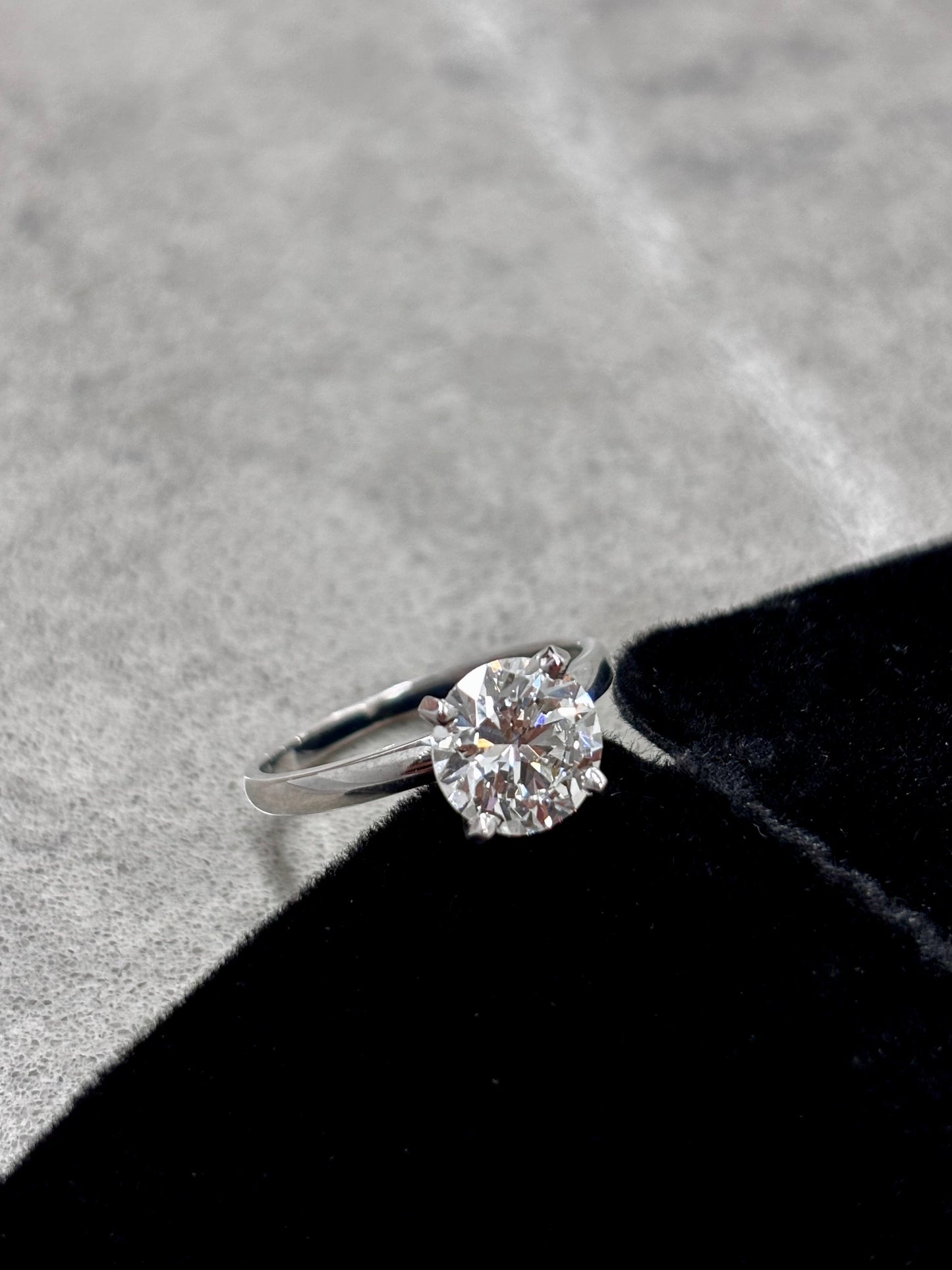 2ct VVS2 Round Cut Solitaire Lab Grown Diamond Ring | 14K White Gold, IGI Certified