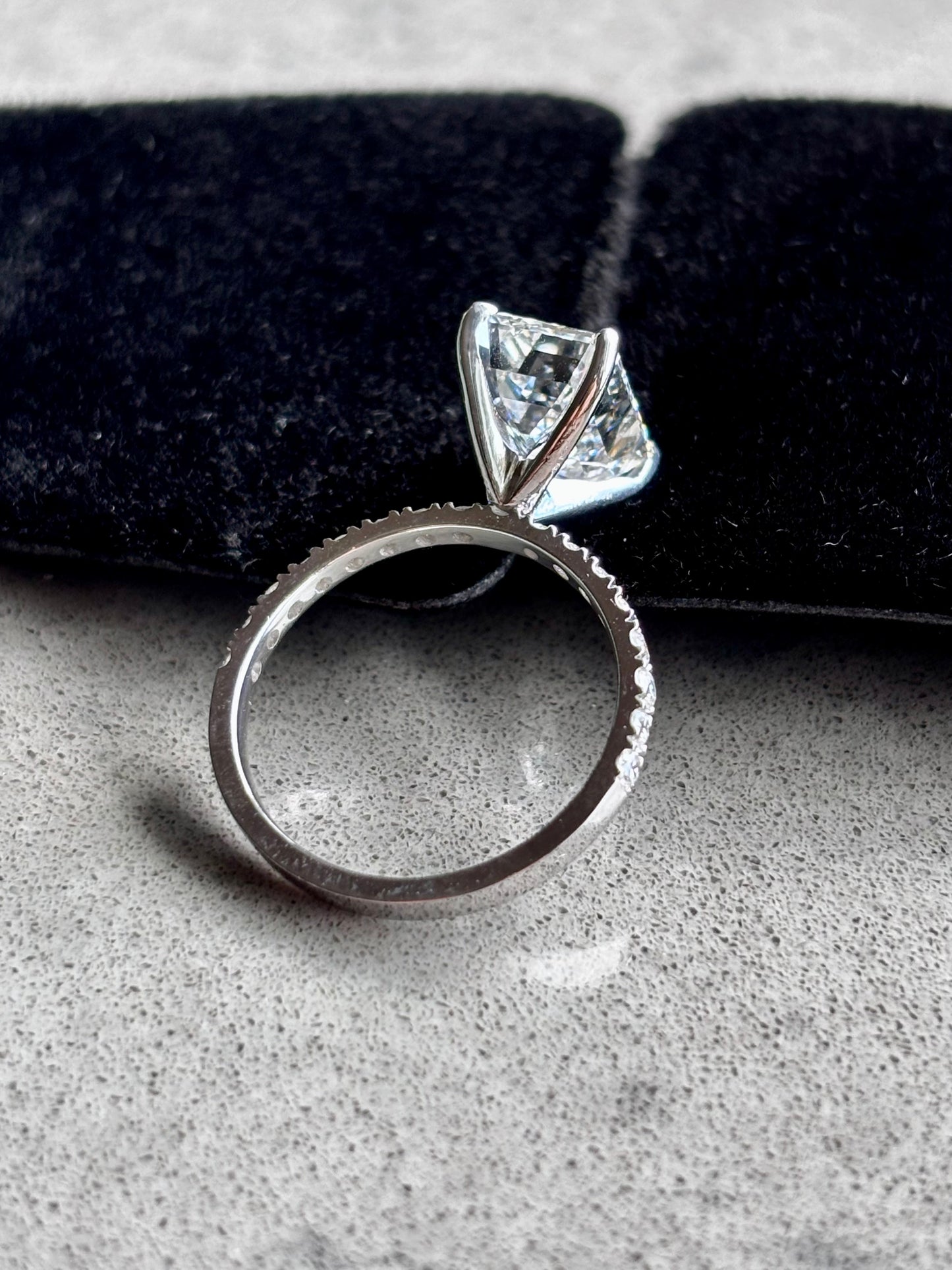 4.53ct VS1 Emerald Cut Lab Grown Diamond Ring | 14K White Gold, IGI Certified
