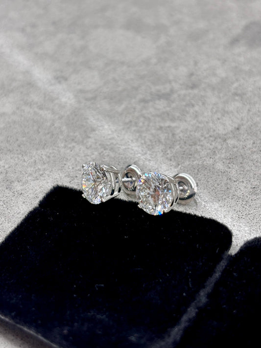 4cttw_VVS2_Lab-Grown_Diamond_Stud_Earrings_14K_Gold_Side