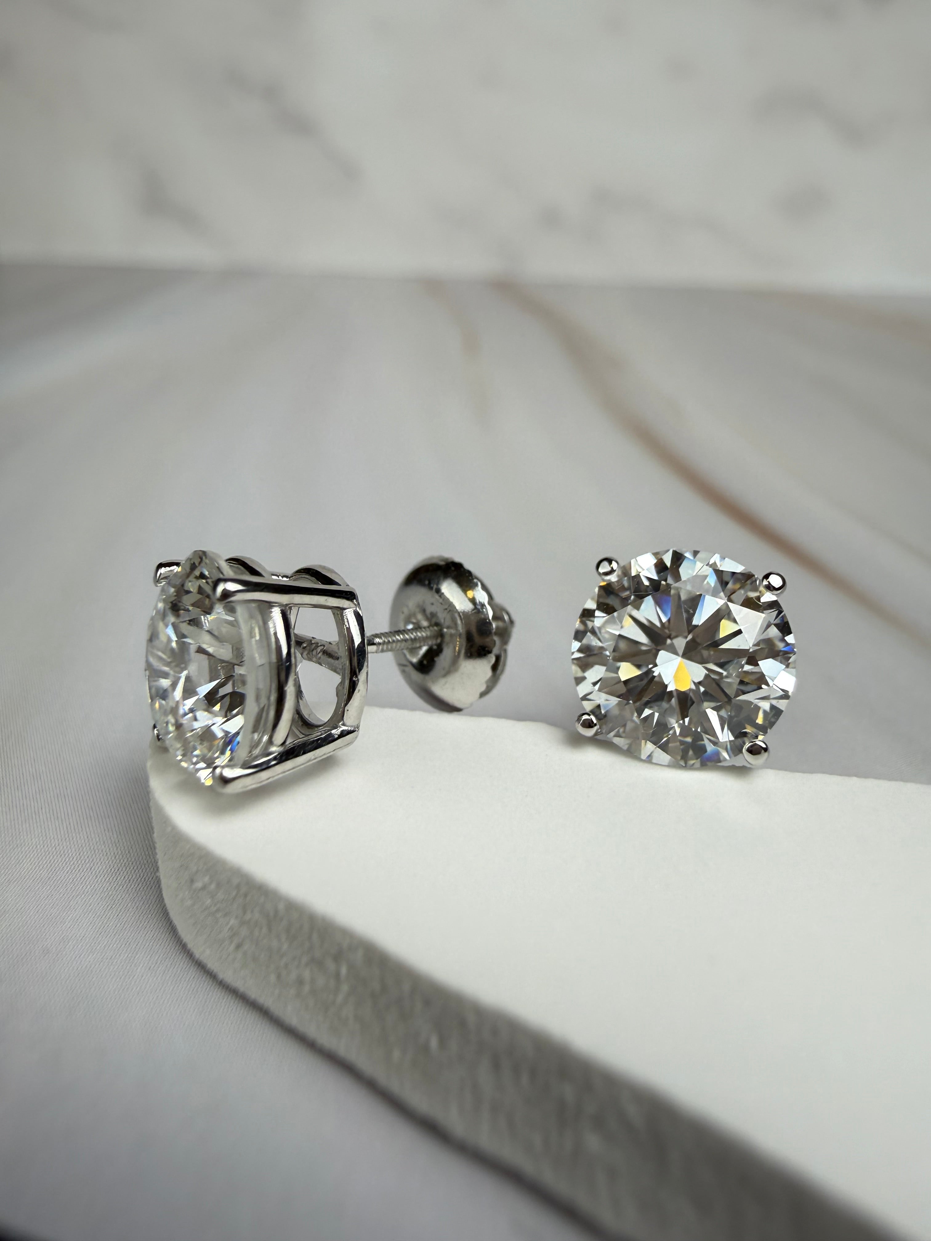4.11cttw_VVS2_Round_Cut_Lab_Diamond_Earrings_Basket_Set_14K_White_Gold_IGI_Certified_side