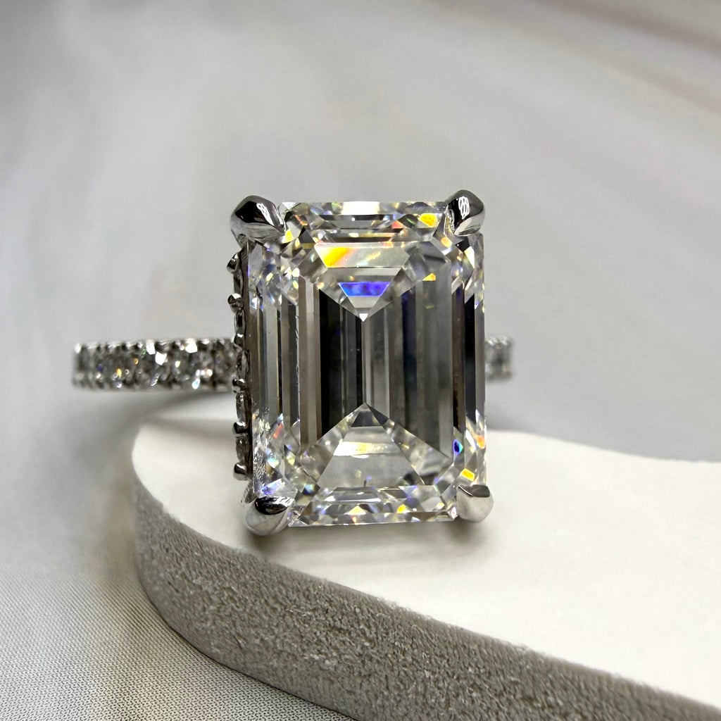 4.68cttw_VS1_Emerald_Cut_Lab_Grown_Diamond_Ring_14K_White_Gold_IGI_Certified_front