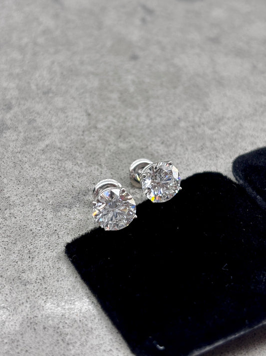 4cttw_VVS2_Lab-Grown_Diamond_Stud_Earrings_14K_Gold_Front