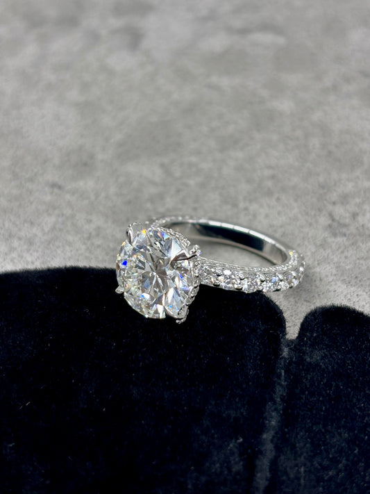 6.76cttw_E_VVS2_Round_Cut_Lab_Grown_Diamond_Ring_14K_Gold_Side