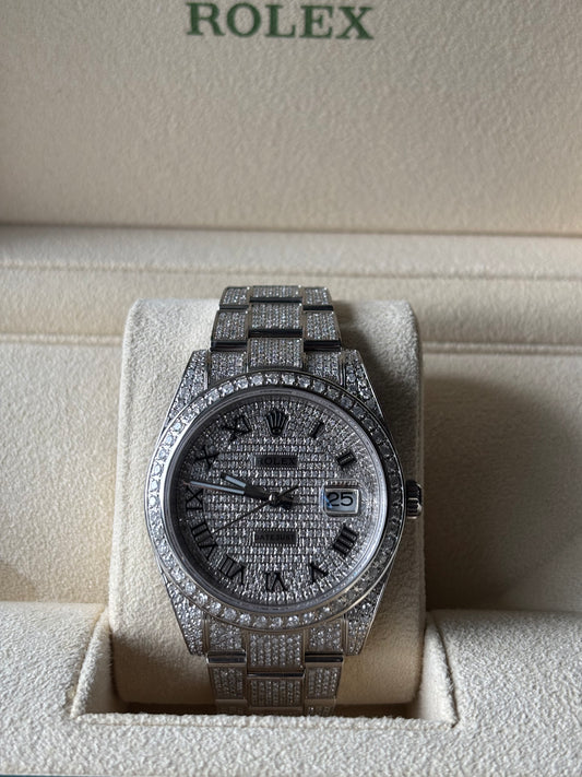 Diamond Rolex Datejust 41, Roman Numeral